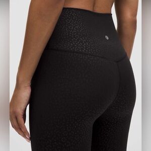 Lululemon Align HR Pant Leggings 25" Leopard Daisy Emboss Black SZ 6 BNWOT